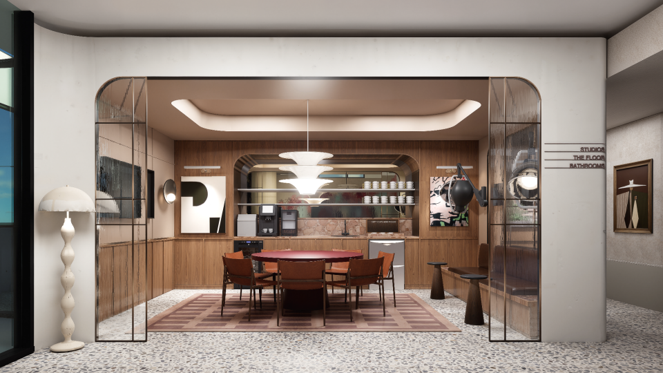 Salon Lane Richmond client lounge rendering