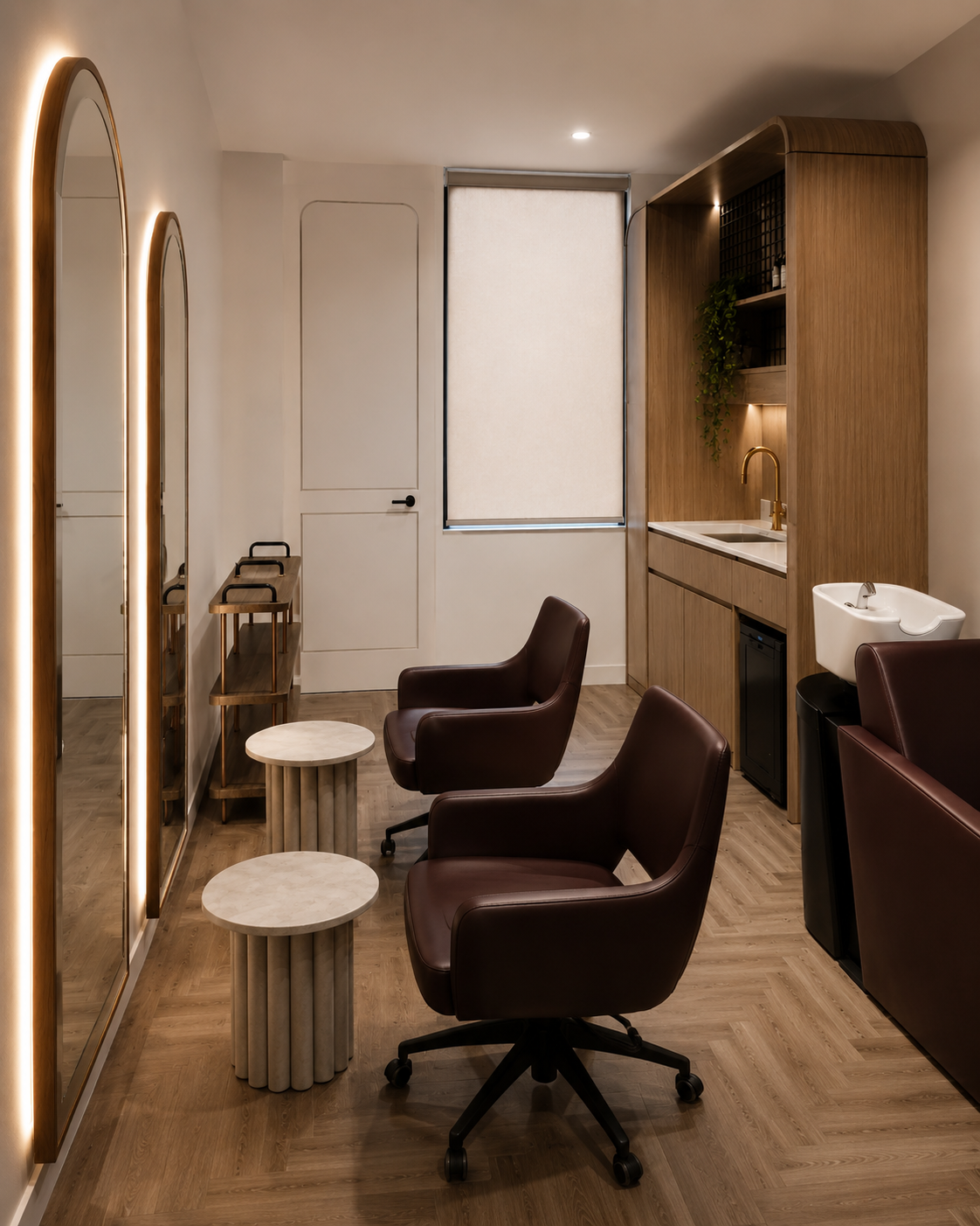 Deluxe Double hair studio rendering at Salon Lane Richmond
