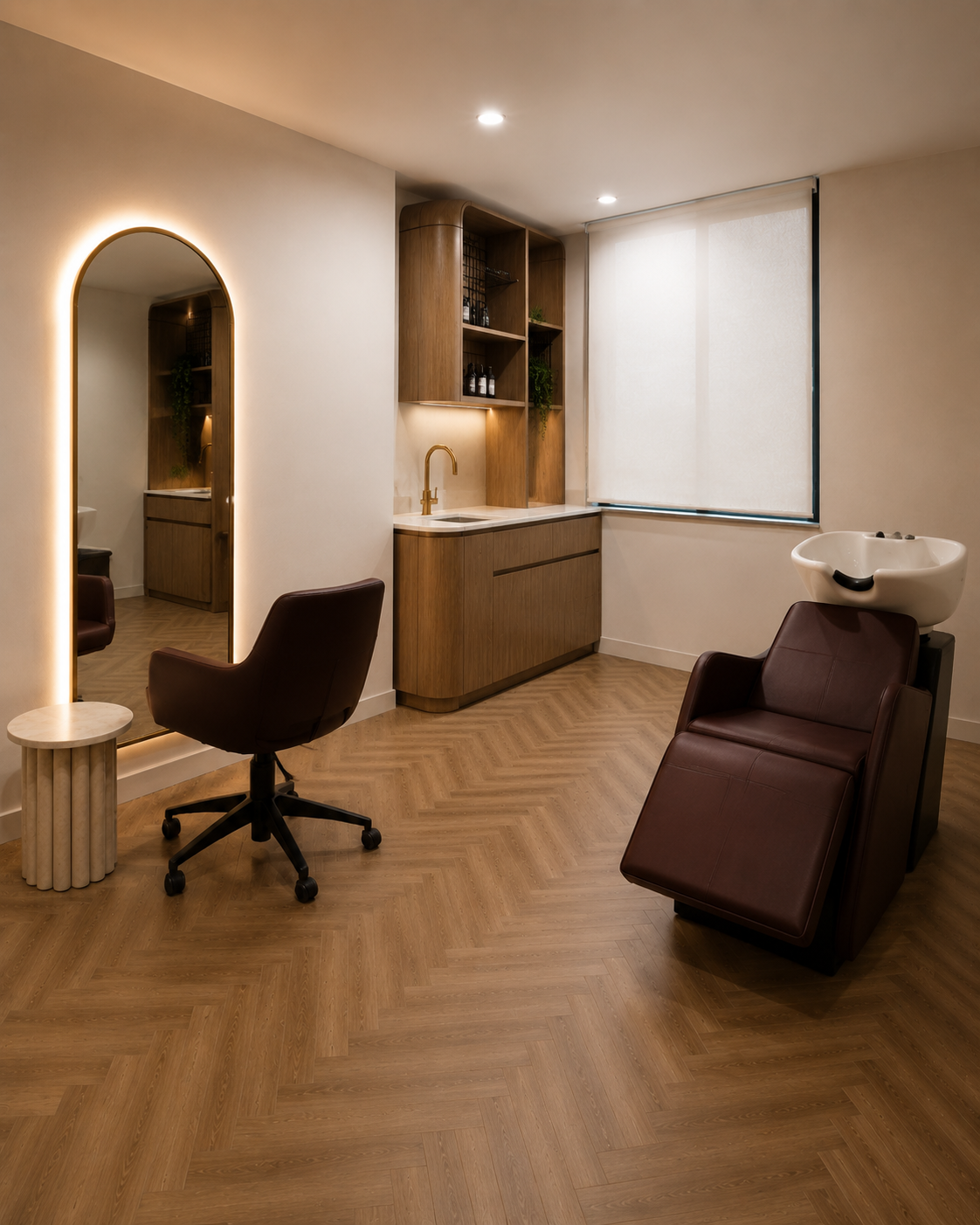 Deluxe Single hair studio rendering at Salon Lane Richmond
